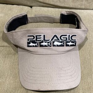 Pelagic Khaki Visor with Embroidered Logo